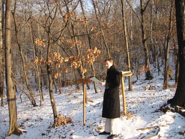 Lars consulting his map