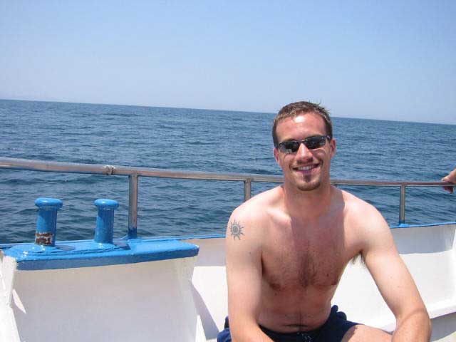 Lars on the boat